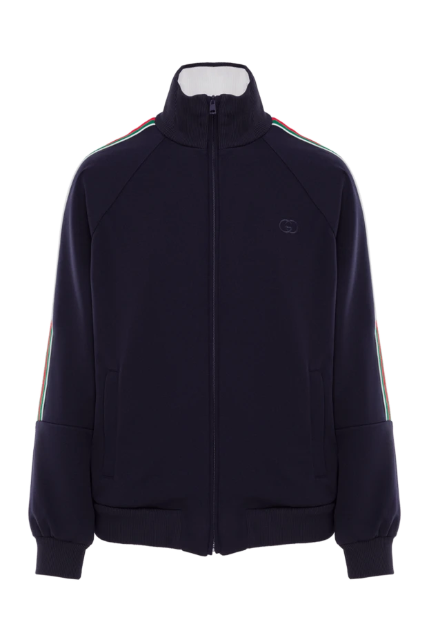 Женский свитшот трикотажный с фирменными полосками Web на рукавах - фото 1