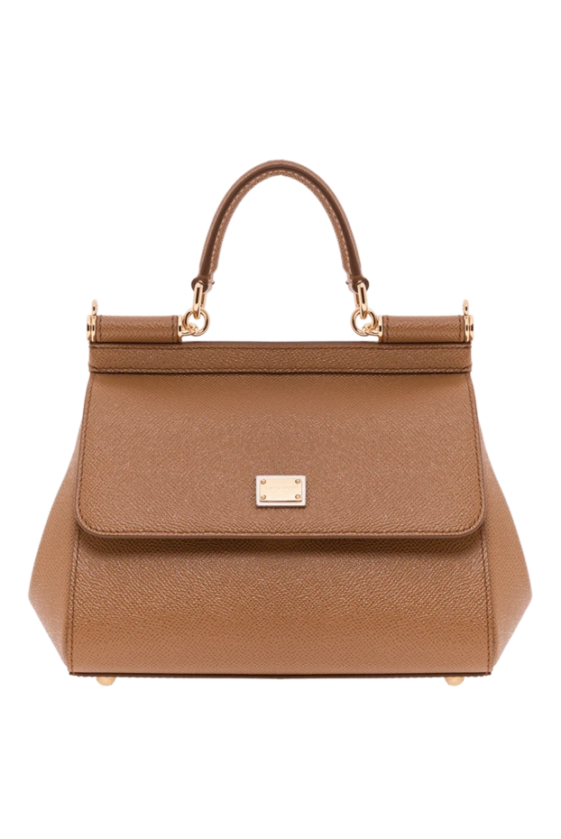 Маленькая коричневая сумка Sicily из телячьей кожи Dauphine - фото 1