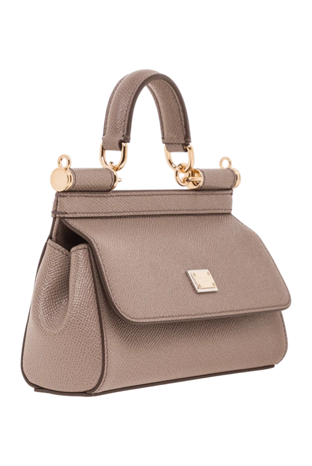 Dolce & Gabbana сұр дофин бұзау терісінен жасалған сицилия мини-сөмкесі 192552 - фото 3