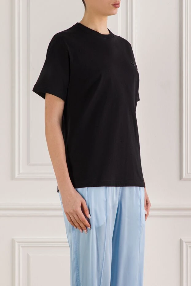 Gucci черная футболка из хлопкового джерси с вышивкой 192556 - фото 3