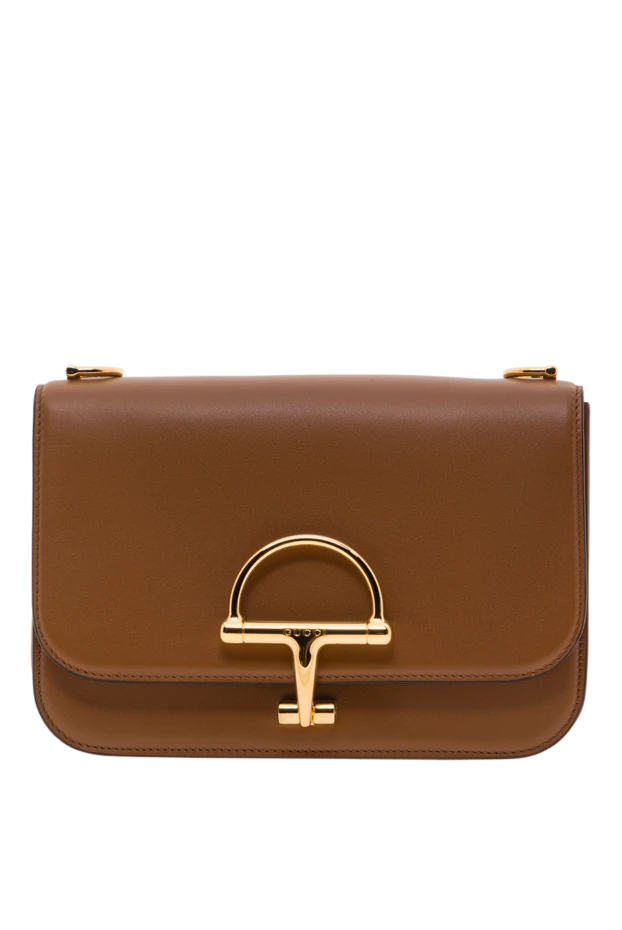 Кішкентай Siena қоңыр былғары иық сөмкесі - фото 1