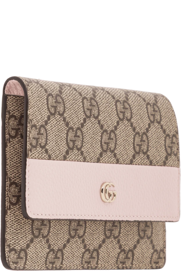 Gucci кошелек gg marmont в бежево розовой расцветке 192560 - фото 3