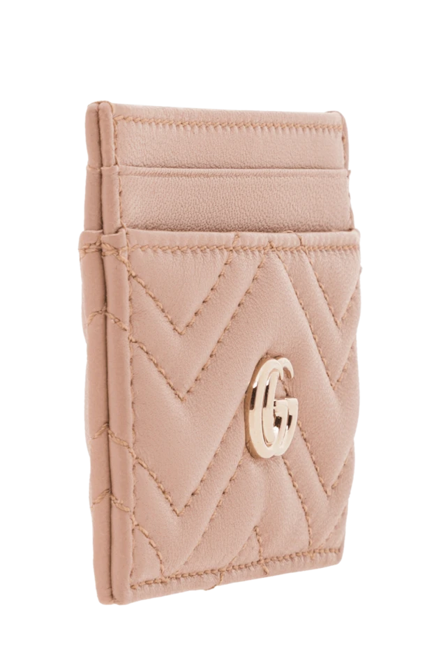 Gucci картхолдер gg marmont в цвете «розовый беж» 192561 - фото 3