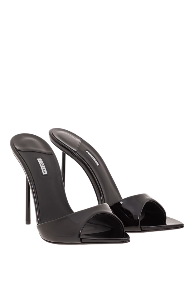 Le Silla босоножки-мюли bella в черном цвете на 120-миллиметровом каблуке-шпильке 192566 - фото 3