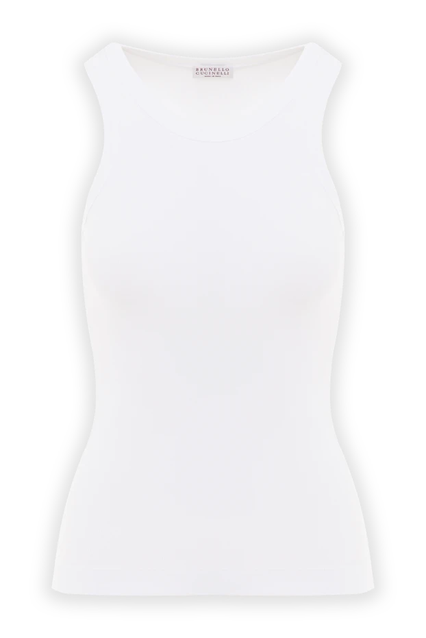 Brunello Cucinelli white organic cotton top 192575 - photo 1