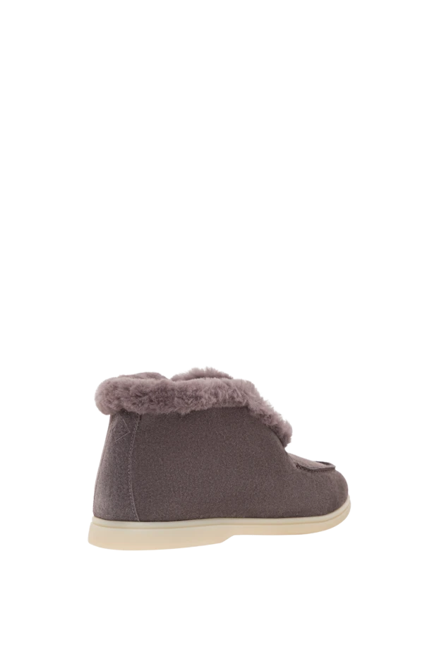Fleur de Paris серые замшевые дезерты с меховой подкладкой 192585 - фото 3