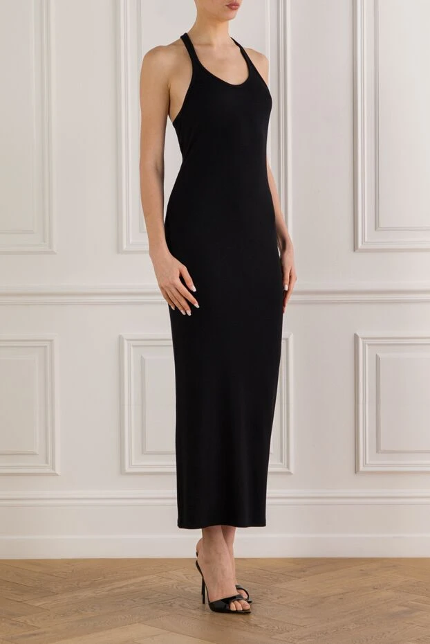 Tom Ford платье-майка черное с вышитым логотипом tf в тон 192590 - фото 3