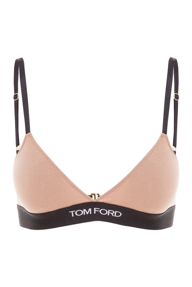 Modal Signature Elastic Bra in Beige with Logo - photo 1
