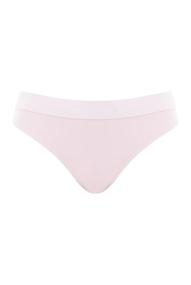 Резеңкелі белдігі бар бежевый түсті созылатын модальды стринги - фото 1