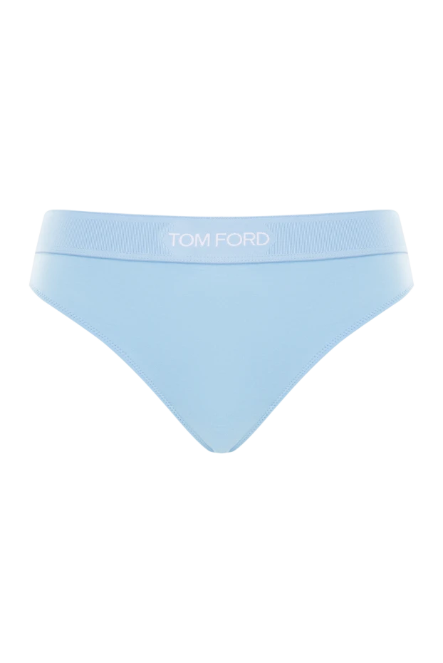 Көк түсті созылатын модальды стринги және тоналды серпімді белдігі бар - фото 1