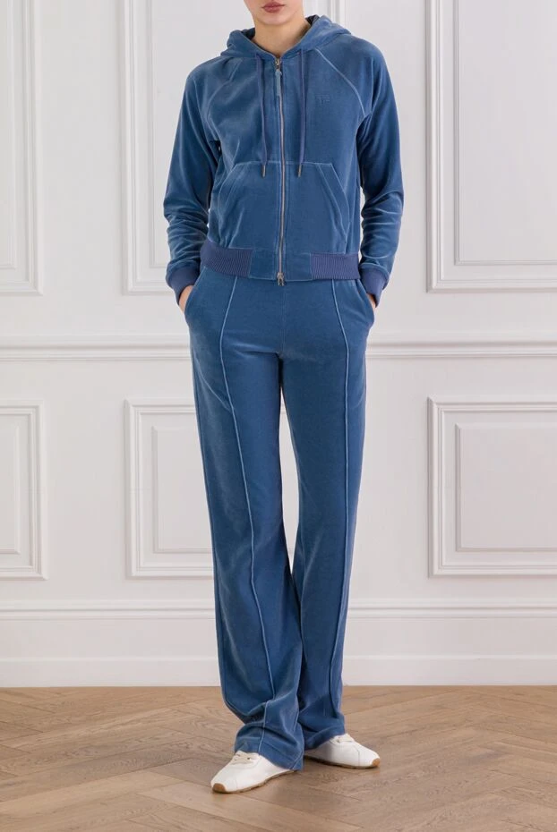 Tom Ford женский велюровый спортивный костюм в голубом цвете 192612 - фото 2