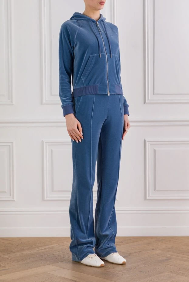 Tom Ford женский велюровый спортивный костюм в голубом цвете 192612 - фото 3