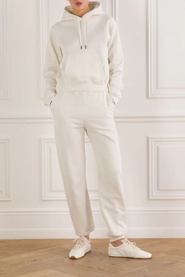 Tom Ford женский белый спортивный костюм с капюшоном и карманом кенгуру 192614 - фото 2