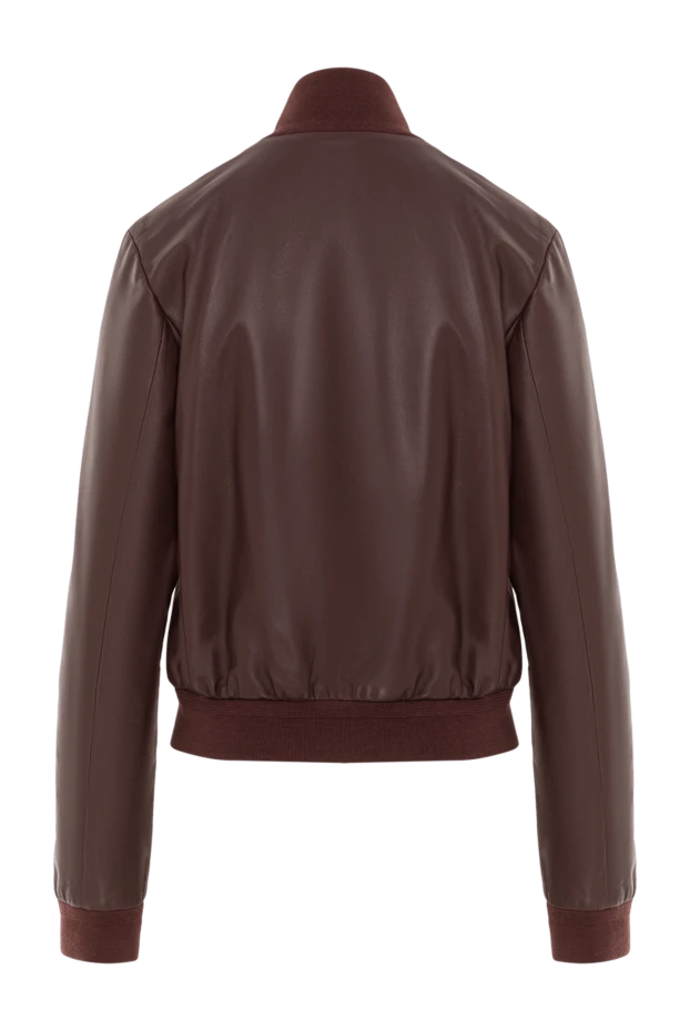 Loewe укороченная куртка из овечьей кожи наппа коричневого цвета с принтом 192620 - фото 3