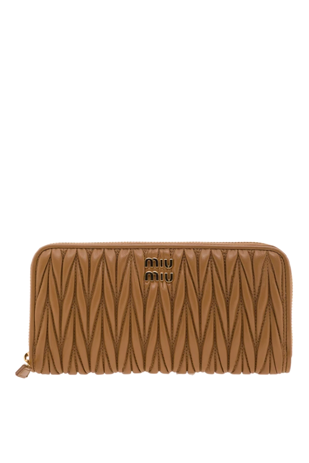Large wallet in nappa leather Matelassé in beige - photo 1