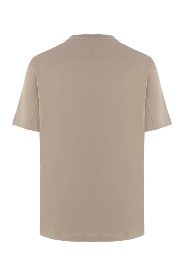 Brunello Cucinelli men's green cotton t-shirt with brand logo 192634 - photo 2