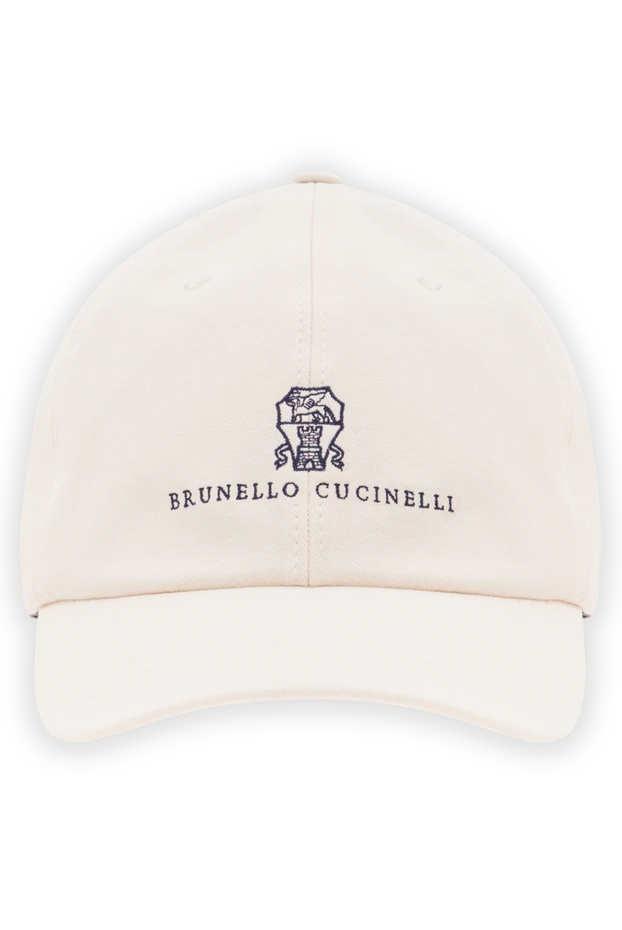 Brunello Cucinelli white men's baseball cap with embroidered logo 192638 - photo 1