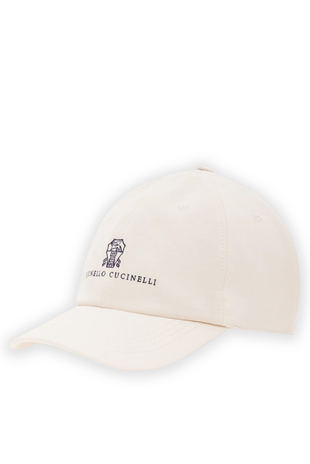 Brunello Cucinelli white men's baseball cap with embroidered logo 192638 - photo 3