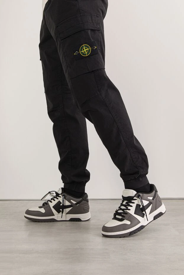 Off-White мужские кроссовки out of office из гладкой телячьей кожи с перфорацией 192651 - фото 2