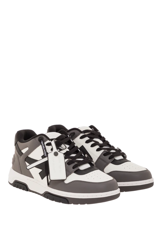 Off-White мужские кроссовки out of office из гладкой телячьей кожи с перфорацией 192651 - фото 3