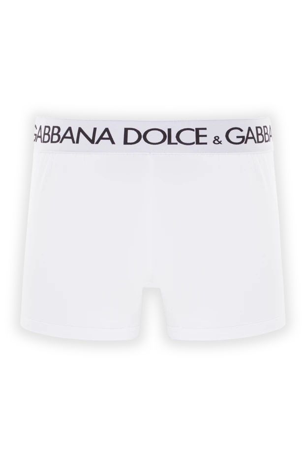 Dolce & Gabbana боксеры белые стандартного кроя из хлопкового джерси 192653 - фото 2
