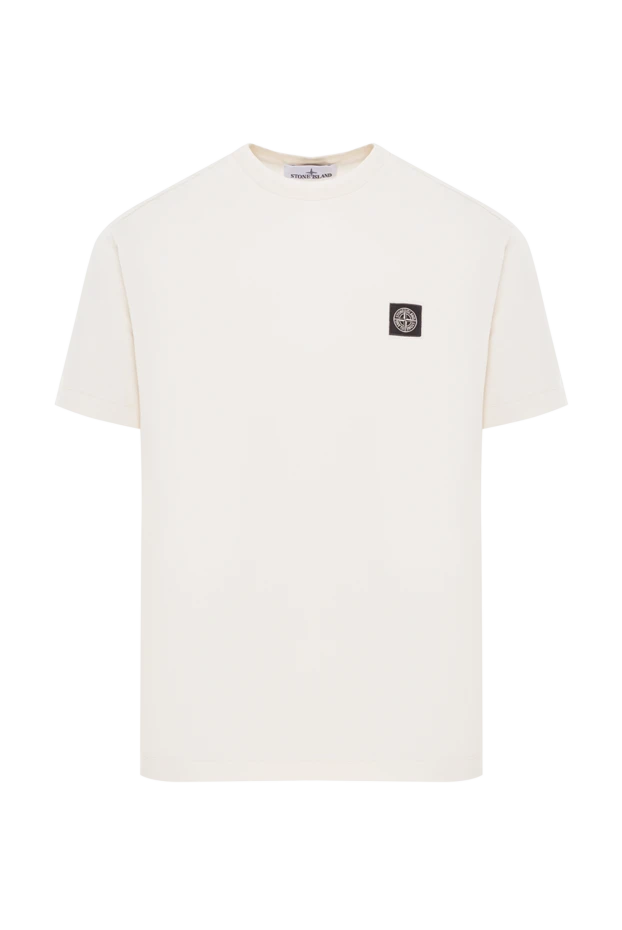 White T-shirt with short sleeves made of cotton jersey - photo 1