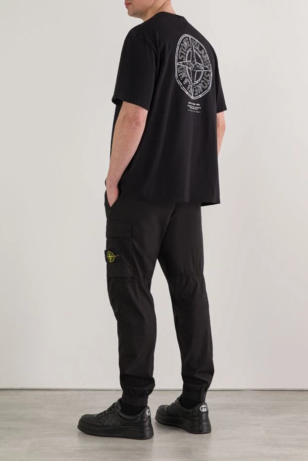 Stone Island black short-sleeved t-shirt made of combed organic cotton 192680 - photo 2
