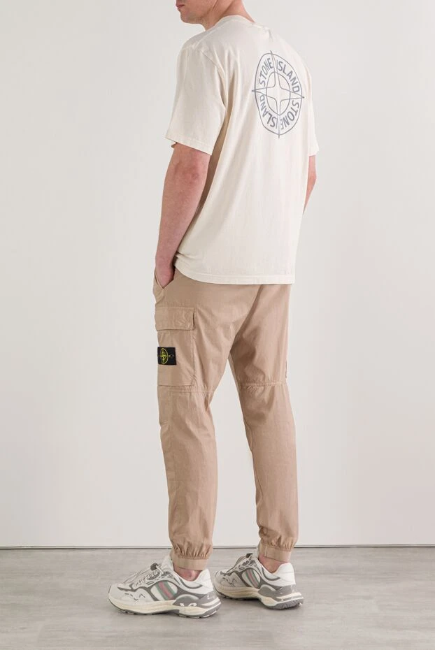 Stone Island beige short-sleeved t-shirt made of combed organic cotton 192681 - photo 2