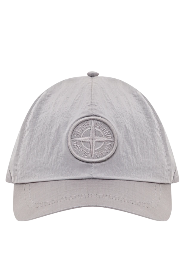 Бейсболка шестиклинка серая с рельефной вышивкой Compass - фото 1