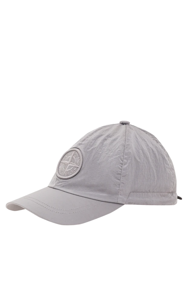 Stone Island бейсболка шестиклинка серая с рельефной вышивкой compass 192686 - фото 3
