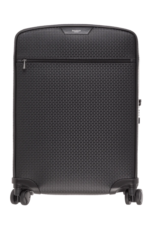 Чемодан ручной клади из черного холста Stepan - фото 1