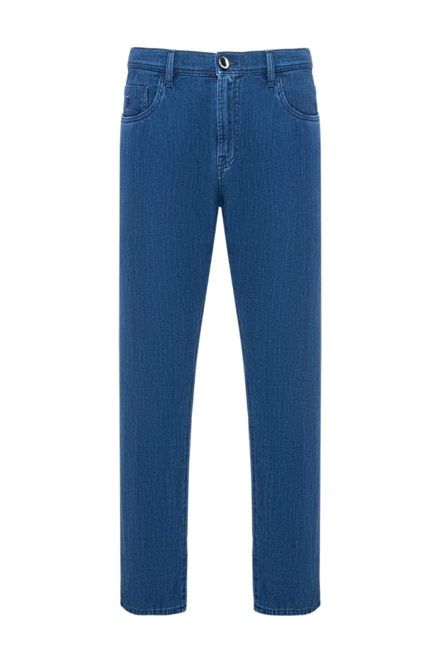 Scissor Scriptor синие фактурные джинсы с крокодиловым патчем 192719 - фото 1