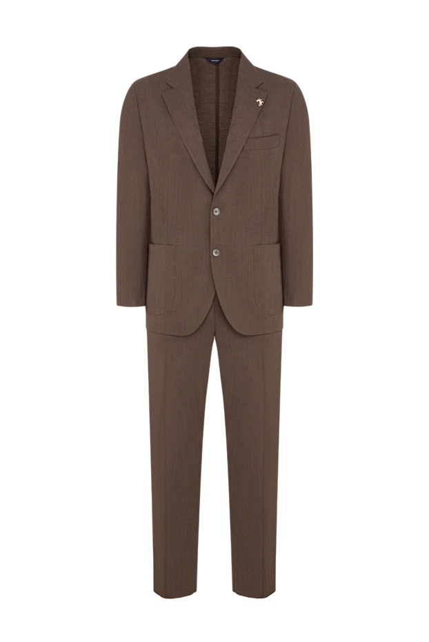 Tombolini men's brown single-breasted lightweight wool suit 192732 - photo 1