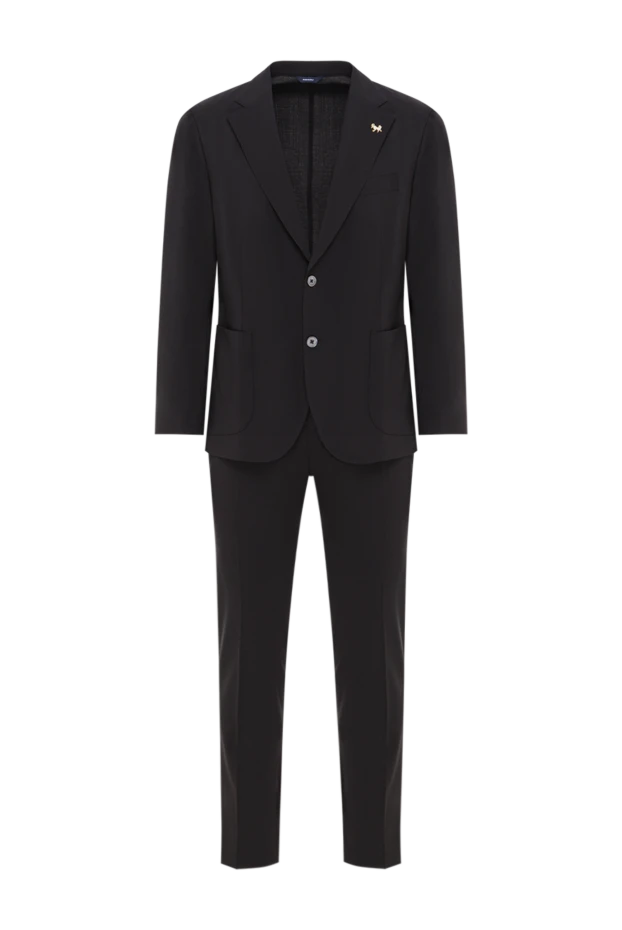 Men's classic black wool suit - photo 1