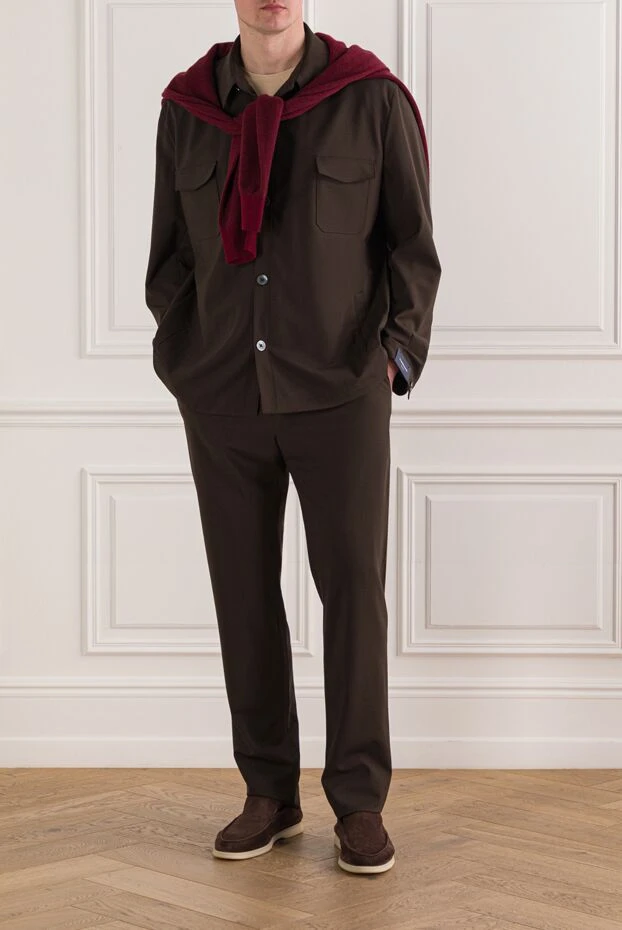 Tombolini ерлерге арналған қоңыр түсті күнделікті костюм 192742 - фото 2