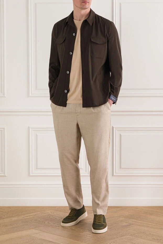 Tombolini коричневая мужская куртка-рубашка с накладными нагрудными карманами 192743 - фото 2