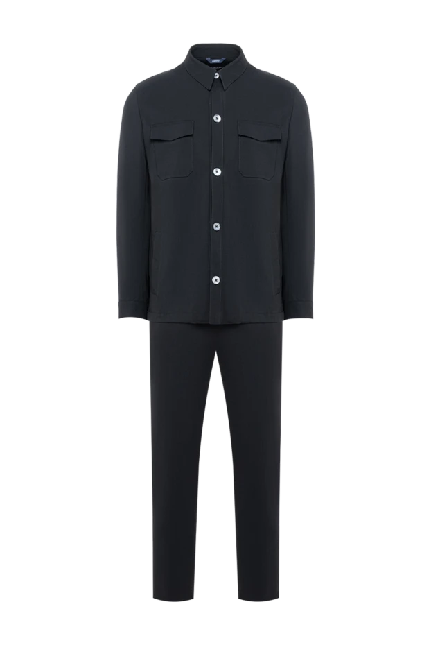 Black formal suit with a button-down shirt - photo 1
