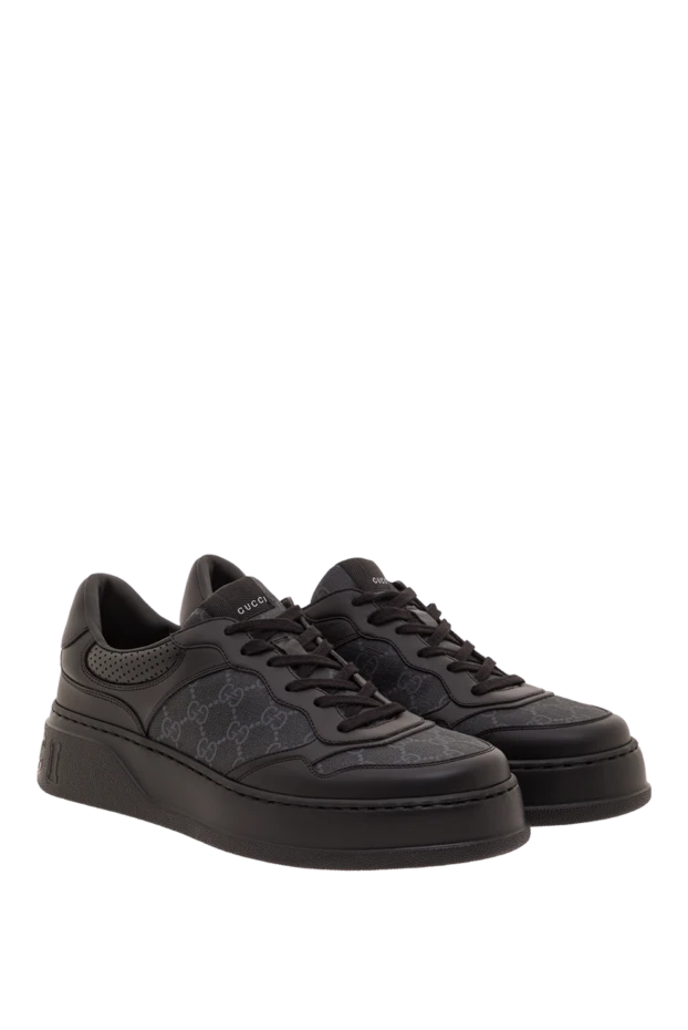 Gucci мужские массивные кроссовки с монограммой gg supreme 192748 - фото 3