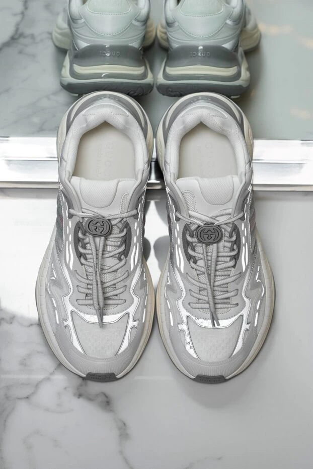 Gucci мужские кроссовки с многослойным верхом и массивной подошвой 192755 - фото 3