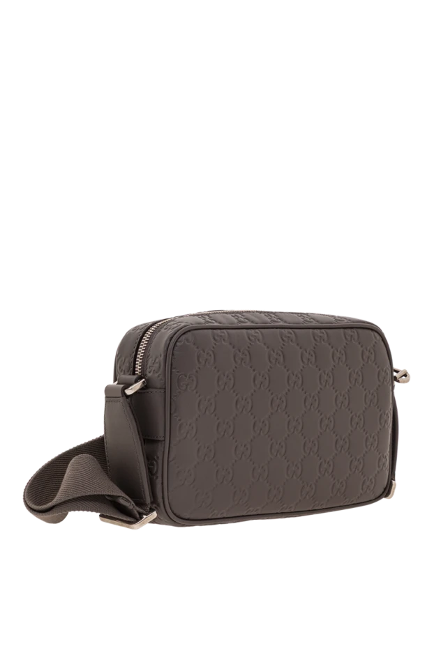 Gucci маленькая сумка через плечо из гладкой кожи с тисненым мотивом gg 192758 - фото 3