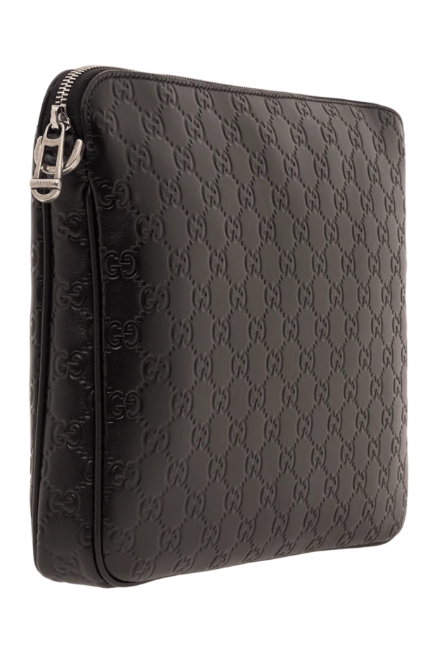 Gucci сумка через плечо черная среднего размера с тисненым логотипом gg
 192759 - фото 3