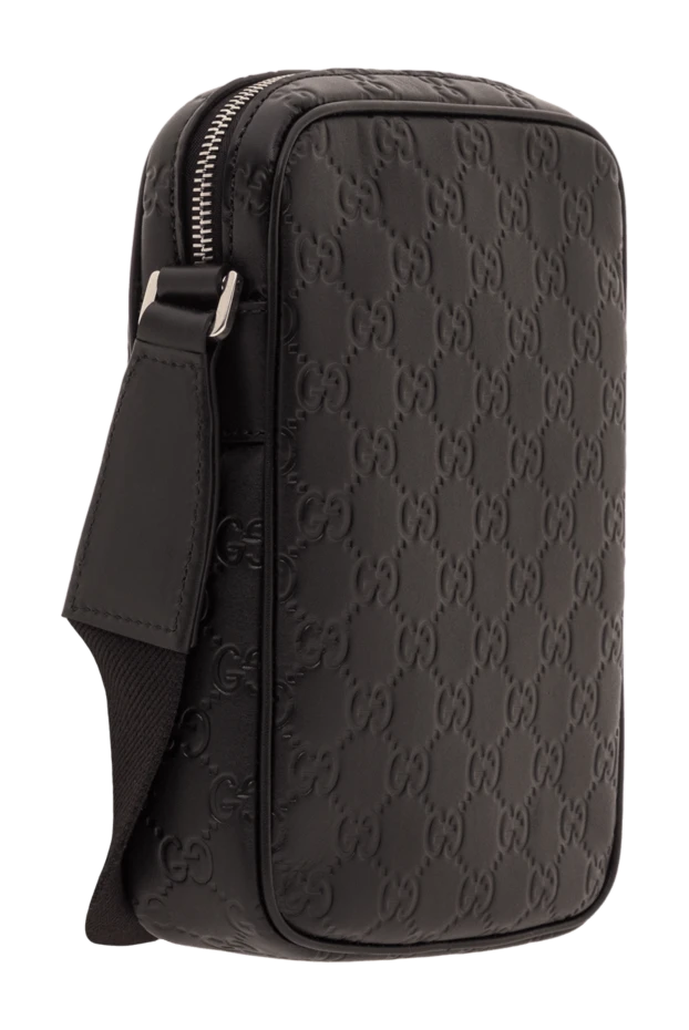 Gucci маленькая черная сумка через плечо с эмблемой gg 192760 - фото 3