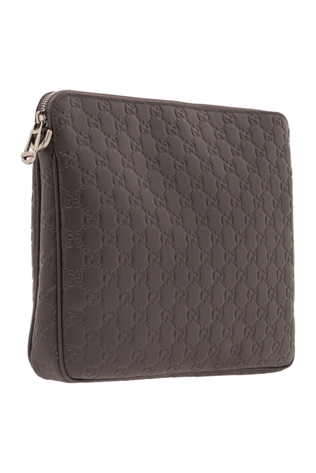 Gucci сумка через плечо серая среднего размера с тисненым логотипом gg
 192762 - фото 3