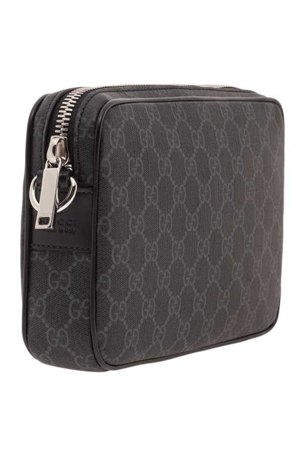 Gucci серый клатч из фирменного текстиля gg supreme 192765 - фото 3