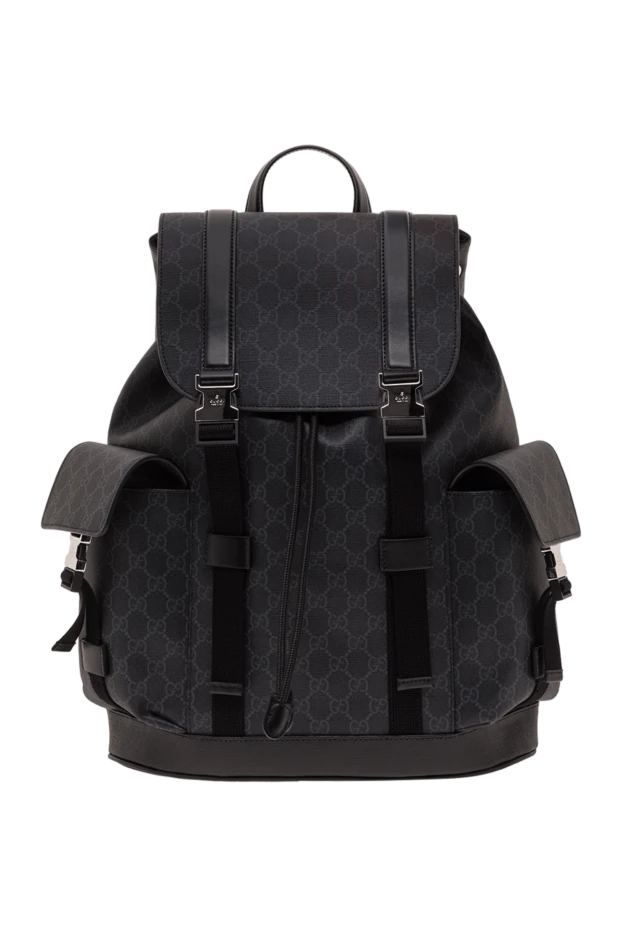 Мужской рюкзак из фирменного текстиля GG Supreme с отделкой из кожи - фото 1