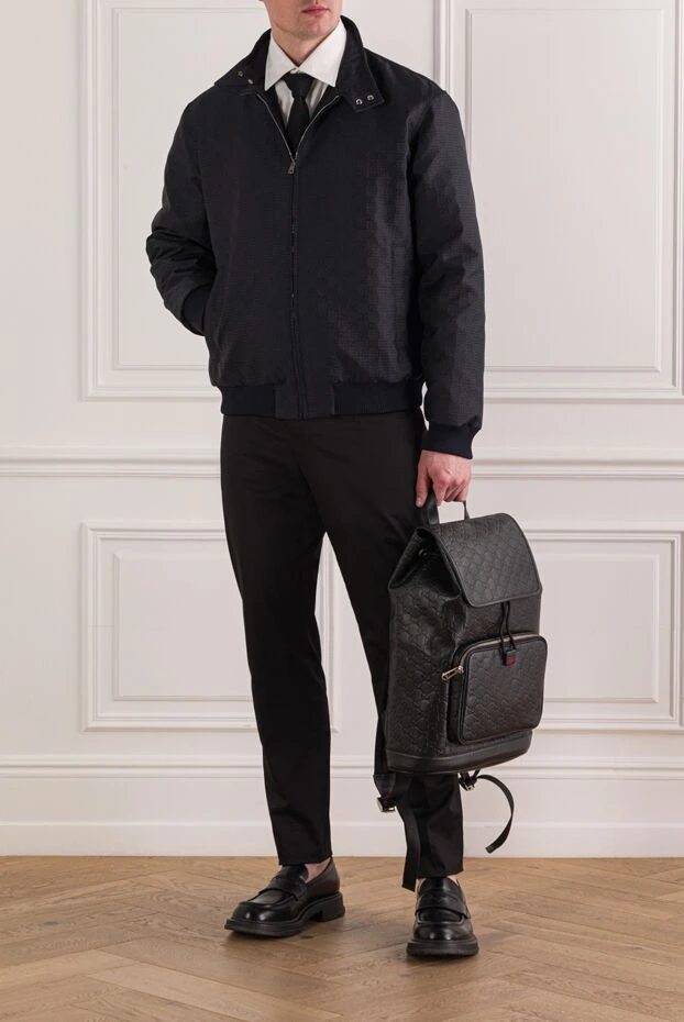 Gucci куртка-пиджак gg рипстоп на молнии серого цвета 192769 - фото 2