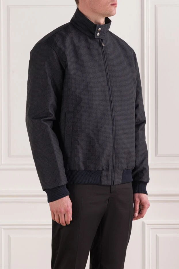 Gucci куртка-пиджак gg рипстоп на молнии серого цвета 192769 - фото 3