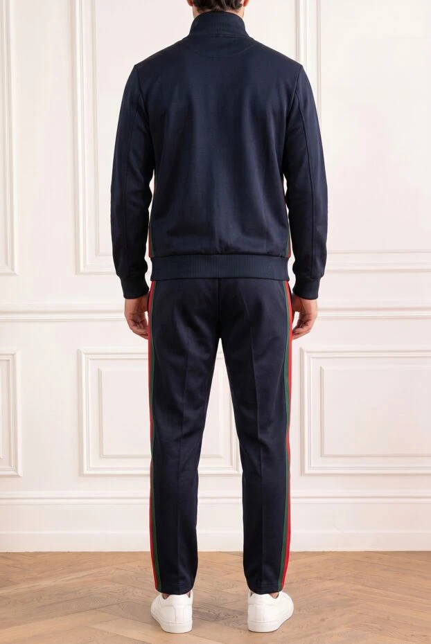 Gucci dark blue technical jersey tracksuit with web stripes 192774 - photo 3