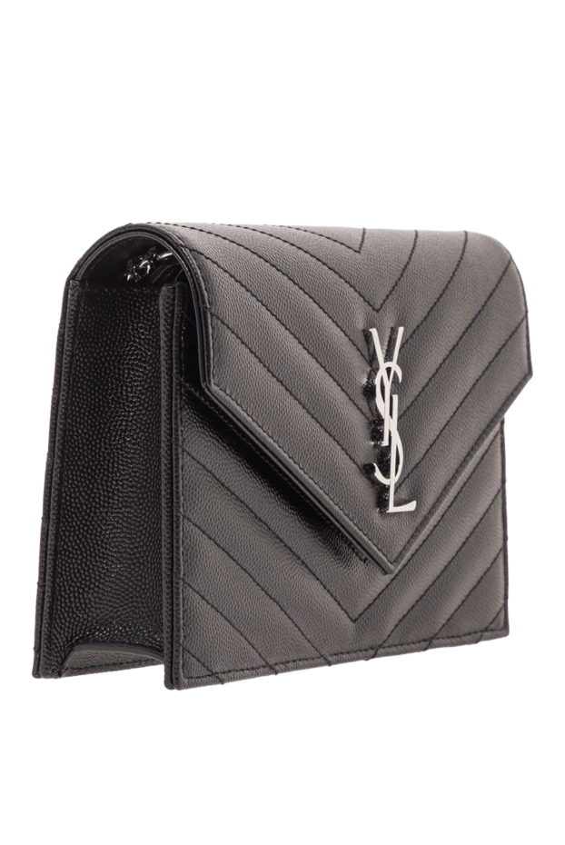 Saint Laurent сумочка на цепочке со стеганой строчкой в ​​виде шевронов из зернистой кожи 192778 - фото 3