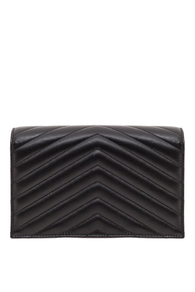Saint Laurent қара түсті шеврон тігісімен тігілген шынжырлы сөмке 192783 - фото 3